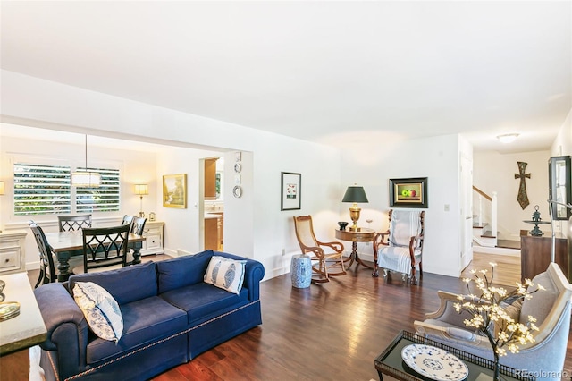 7970 S Cook Way, Centennial, CO 80122 - living area with stairs and wood finished floors