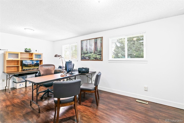 7970 S Cook Way, Centennial, CO 80122 - office featuring a textured ceiling, wood finished floors, and baseboards