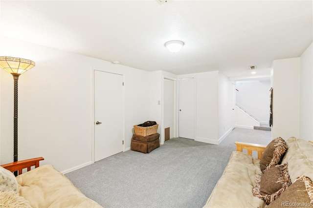 7970 S Cook Way, Centennial, CO 80122 - carpeted living area with stairs and baseboards