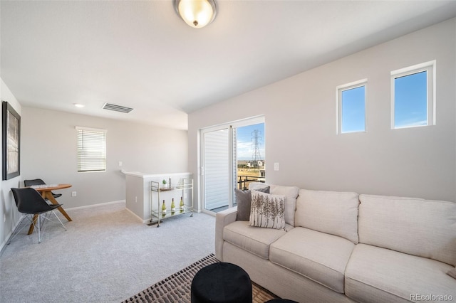 view of carpeted living room