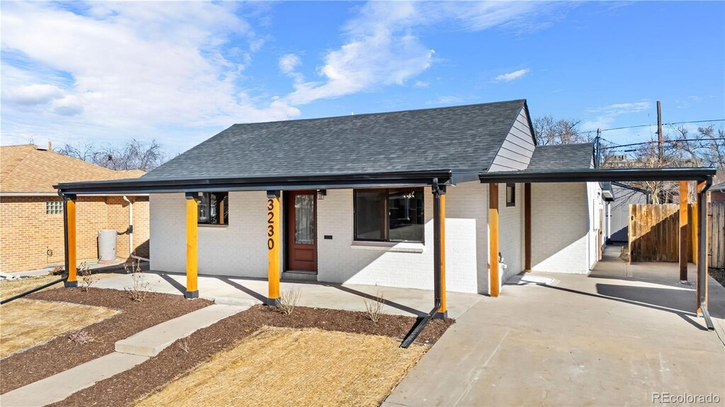 view of bungalow-style home