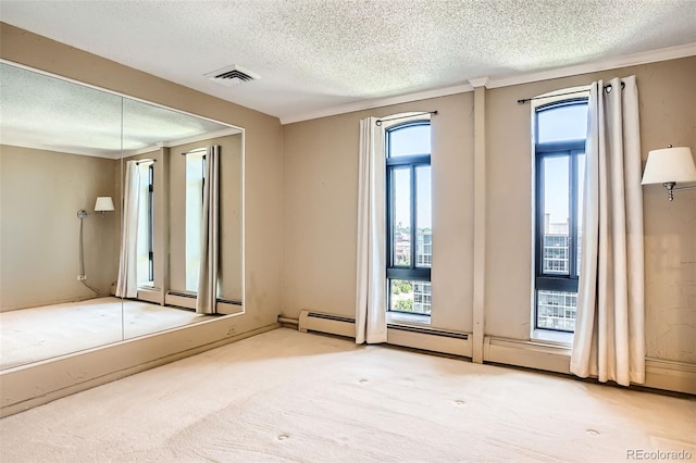 3131 E Alameda Ave Unit 1503, Denver, CO 80209 - unfurnished room featuring a textured ceiling, healthy amount of natural light, and carpet floors