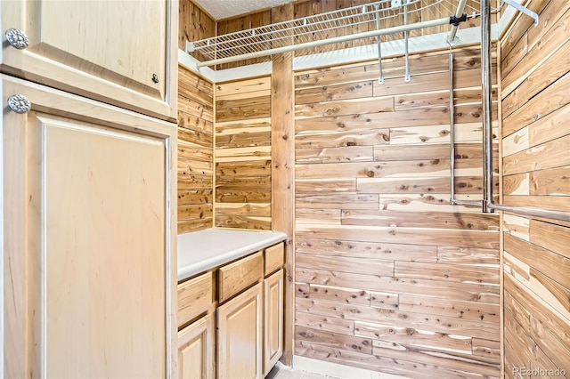 3131 E Alameda Ave Unit 1503, Denver, CO 80209 - bathroom featuring wooden walls