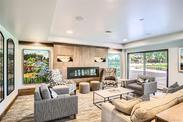 3131 E Alameda Ave Unit 1503, Denver, CO 80209 - living area with baseboards and wood finished floors