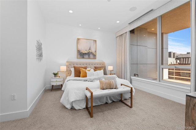 view of carpeted bedroom