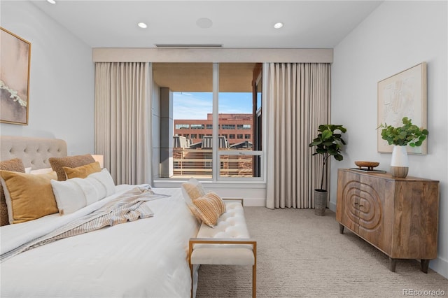 view of carpeted bedroom