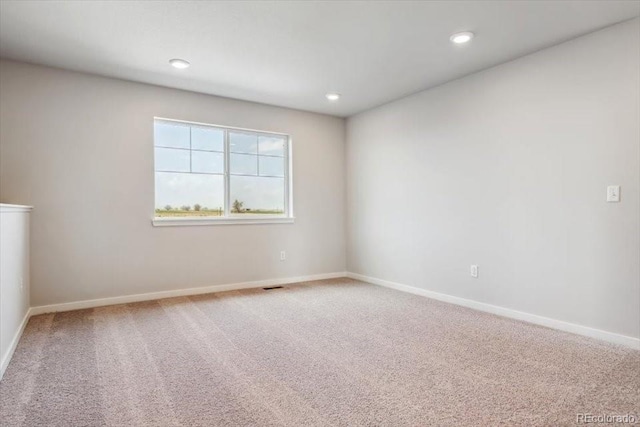 14378 Heritage Dr, Mead, CO 80504 - carpeted empty room featuring baseboards, recessed lighting, and visible vents