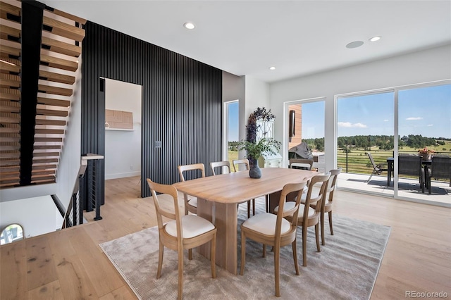 dining room featuring light hardwood / wood-style flooring