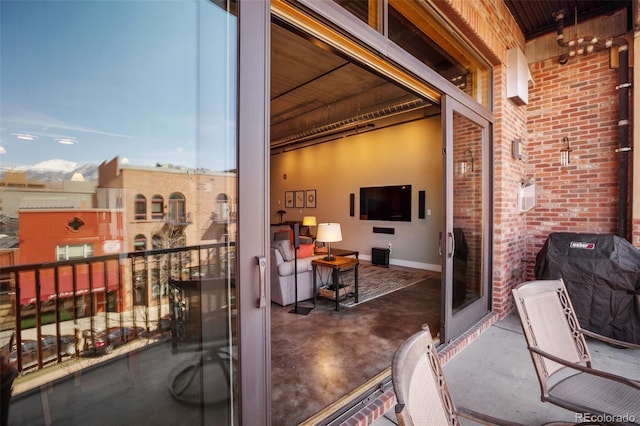 balcony featuring grilling area