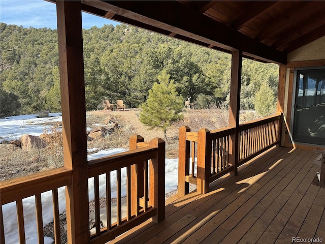 view of wooden terrace