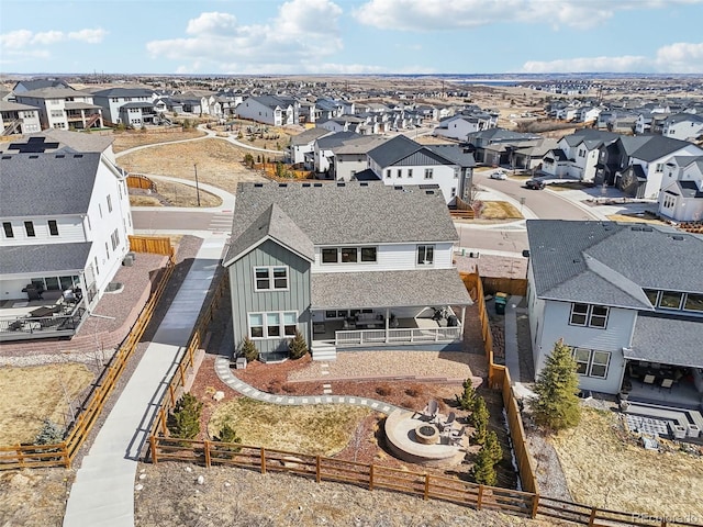 aerial view featuring a residential view