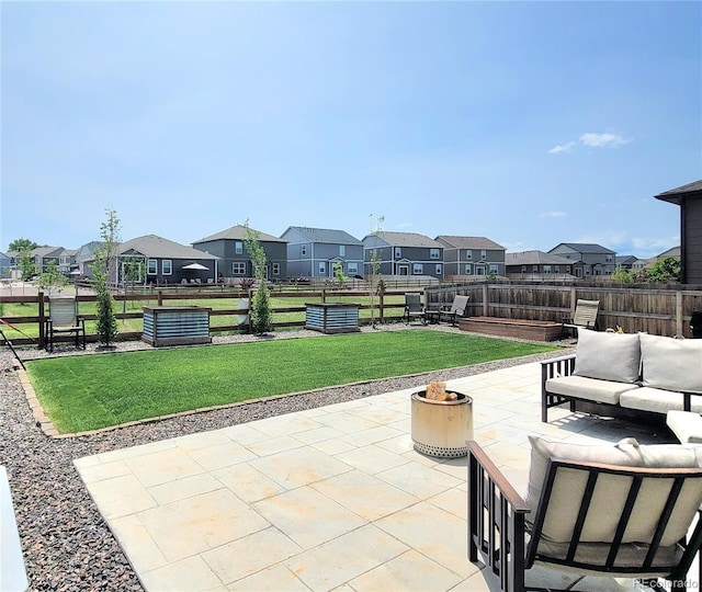 2300 Mountain Sky Dr, Fort Lupton, CO 80621 - view of patio / terrace with a residential view and outdoor lounge area