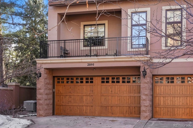 exterior space featuring central AC unit