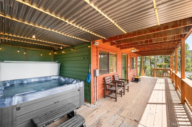 489 Harris Dr, Idaho Springs, CO 80452 - deck featuring a hot tub