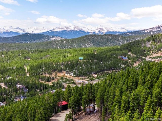 489 Harris Dr, Idaho Springs, CO 80452 - mountain view featuring a forest