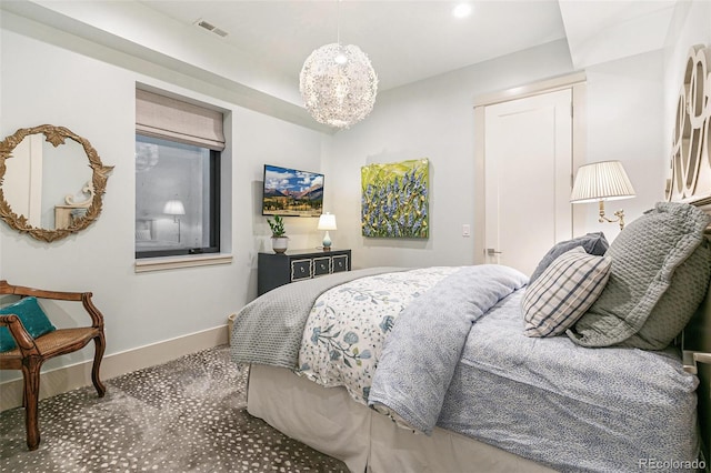 view of carpeted bedroom