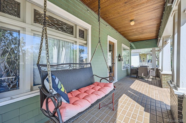 view of patio with covered porch