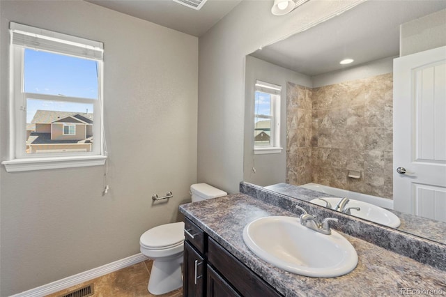6154 Fiddle Way, Colorado Springs, CO 80925 - full bathroom with vanity, a shower, and tile patterned flooring