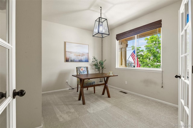 2815 Dreamcatcher Loop, Castle Rock, CO 80109 - carpeted home office featuring baseboards and french doors