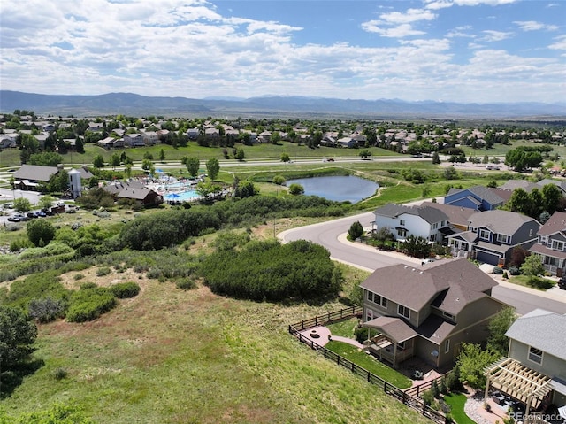 2815 Dreamcatcher Loop, Castle Rock, CO 80109 - aerial perspective of suburban area with a water and mountain view