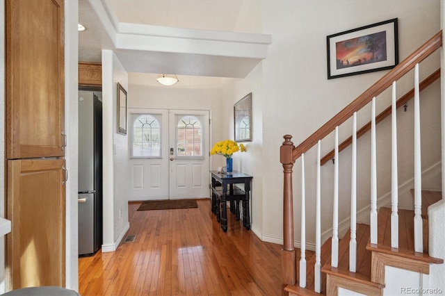 foyer featuring light hardwood / wood-style flooring