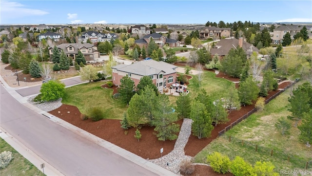 bird's eye view featuring a residential view