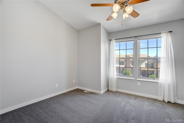 6840 Goldcrest Ct, Colorado Springs, CO 80919 - carpeted spare room with baseboards and ceiling fan
