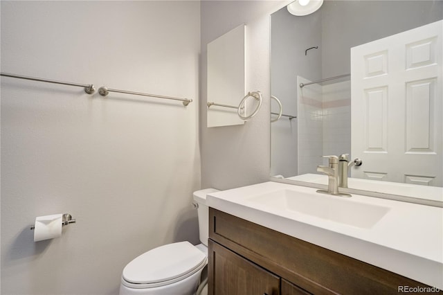 6840 Goldcrest Ct, Colorado Springs, CO 80919 - full bath featuring toilet, vanity, and a shower