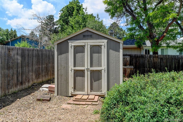 6775 Coors Ct, Arvada, CO 80004 - view of shed with a fenced backyard