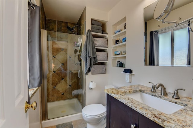 6775 Coors Ct, Arvada, CO 80004 - bathroom featuring vanity and a shower stall