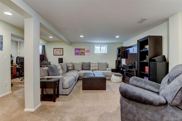 6775 Coors Ct, Arvada, CO 80004 - living area with carpet floors and recessed lighting
