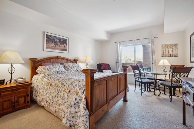 2895 W Riverwalk Cir Unit 104, Littleton, CO 80123 - bedroom featuring light carpet