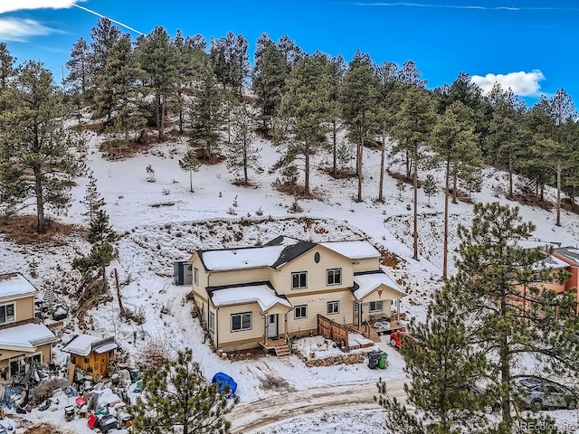 view of snowy aerial view