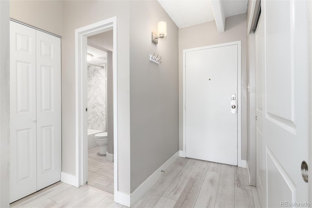 555 E 10th Ave Unit 206, Denver, CO 80203 - corridor with light wood-style floors