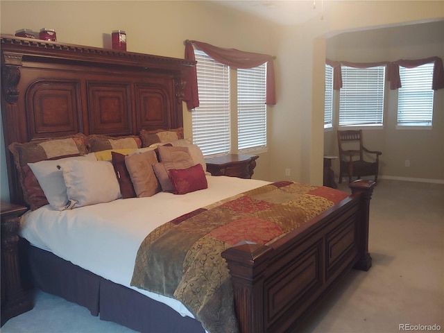 view of carpeted bedroom