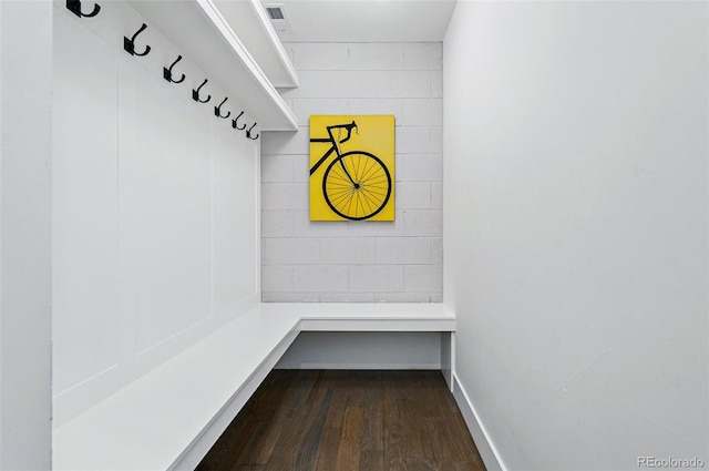 3275 19th St, Boulder, CO 80304 - mudroom featuring dark wood-style floors and baseboards
