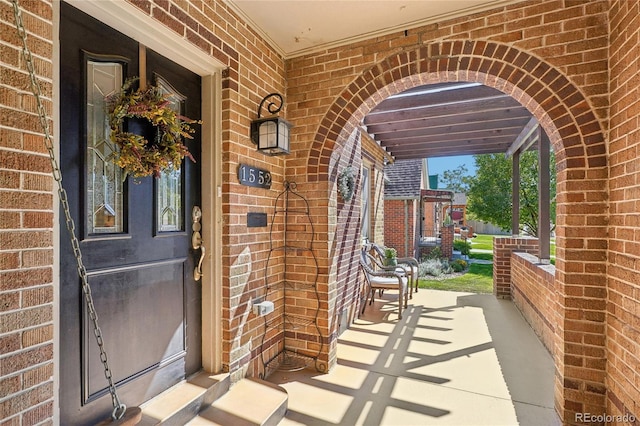 view of patio / terrace with a porch