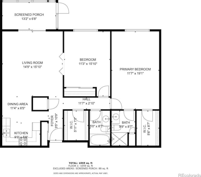 3022 S Wheeling Way Unit 109, Aurora, CO 80014 - room layout