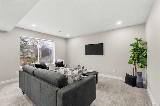 view of carpeted living room