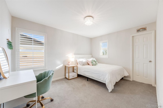 view of carpeted bedroom