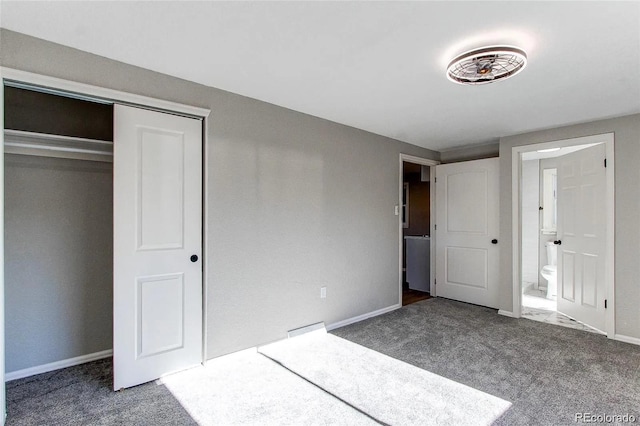 784 S 3rd Ave, Brighton, CO 80601 - unfurnished bedroom featuring carpet flooring, baseboards, connected bathroom, and a closet