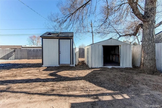 784 S 3rd Ave, Brighton, CO 80601 - view of shed with a fenced backyard