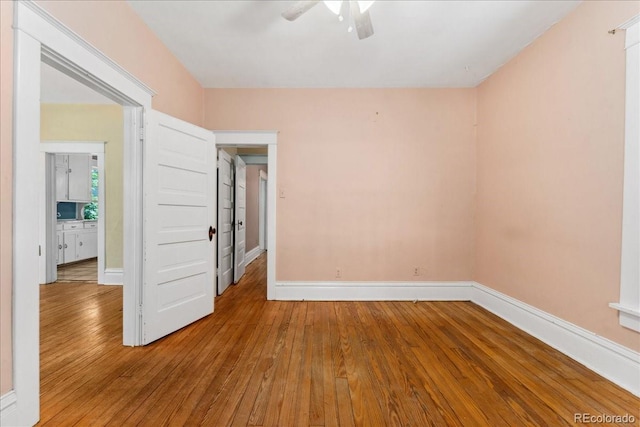 4461 Vrain St, Denver, CO 80212 - spare room featuring a ceiling fan and hardwood / wood-style flooring