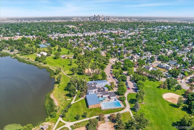 4461 Vrain St, Denver, CO 80212 - aerial view of property and surrounding area featuring a large body of water