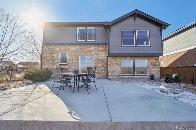 rear view of house with a patio area