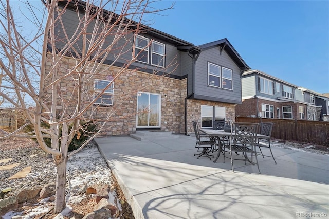 rear view of house with a patio area