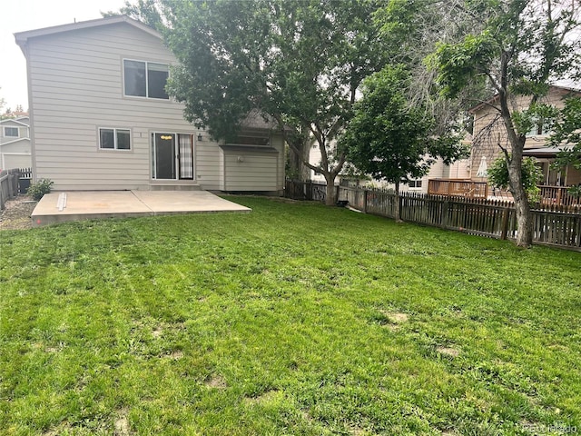 21767 Silver Meadow Ln, Parker, CO 80138 - fenced backyard featuring a patio