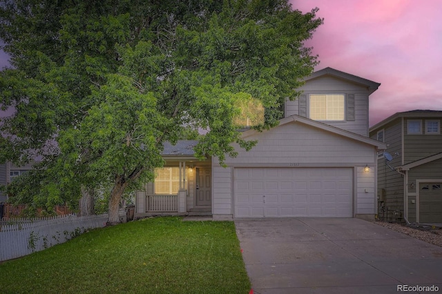21767 Silver Meadow Ln, Parker, CO 80138 - view of front of house with concrete driveway and covered porch