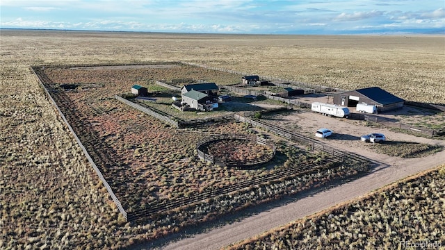 drone / aerial view featuring a rural view