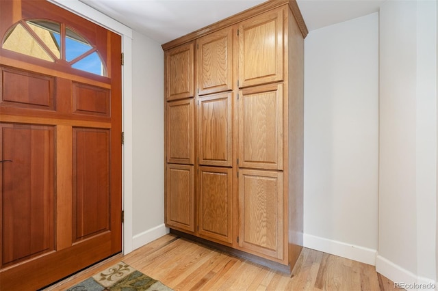 1121 S Ogden St, Denver, CO 80210 - entrance foyer featuring baseboards and light wood-style floors